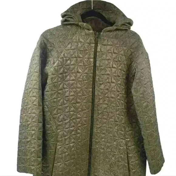 Zambesi New Zealand Gotham Renaissance Quilted Rayon Lined Trench Zip Jacket. - Picture 3 of 10